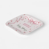 さくらんぼボウガールベビーシャワー ペーパープレート (傾斜あり)