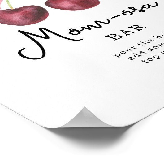 さくらんぼボウベイビーシャワーモモモザバー ポスター (角)