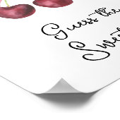 さくらんぼボウベビーシャワー甘い混乱を推測 ポスター (角)