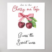 さくらんぼボウベビーシャワー甘い混乱を推測 ポスター (正面)