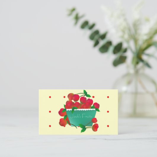 さくらんぼボウル名刺 名刺 (スタンド正面)