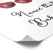 さくらんぼボウ赤ちゃんシャワーそのベビー食品の名前 ポスター (角)