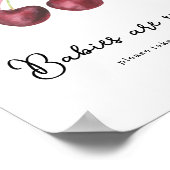 さくらんぼボウ赤ちゃんシャワーベビーは甘い ポスター (角)