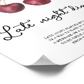 さくらんぼボウ赤ちゃんシャワー深夜おむつ ポスター (角)