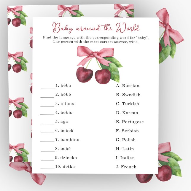 さくらんぼボウ – ワールドゲームの周りのベビー (クリエイターアップロード済み)