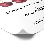 さくらんぼボウ – 瓶に入っているキャンディの数 ポスター (角)