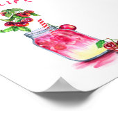 さくらんぼポスタージュースクールドリンク果実夏パーティー ポスター (角)