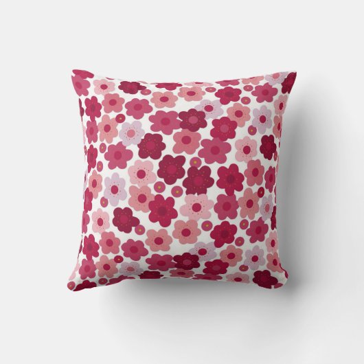 さくらんぼポップ・アートの花 クッション (裏面)