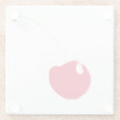 さくらんぼポップ・アートの ガラスコースター (裏面)