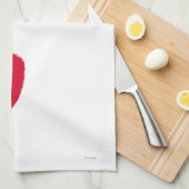 さくらんぼポップ・アートの キッチンタオル (四つ折り)