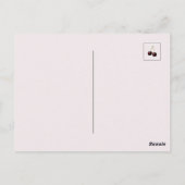 さくらんぼマイパイヴィンテージピンクダークレッド名前をカスタムする ポストカード (裏面)