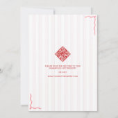 さくらんぼマルティニピンクさくらんぼレッドブライダルシャワー 招待状 (裏面)