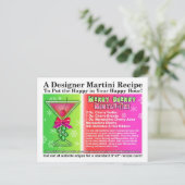 さくらんぼミッスルティニクリスマスマルティニレシピ シーズンポストカード (スタンド正面)