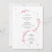 さくらんぼミニマルブロッサムフローラ結婚式招待状 招待状 (正面)
