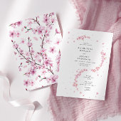 さくらんぼミニマルブロッサムフローラ結婚式招待状 招待状