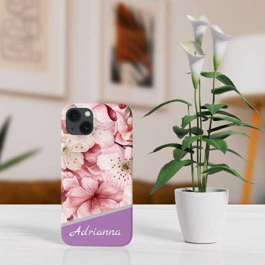 さくらんぼモダンの花 iPhoneケース