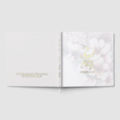 さくらんぼモダンブロッサム結婚のフォイルゲストブック ゲストブック (全面)