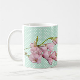 さくらんぼモダン咲くミントグリーンハロービューティフル！ コーヒーマグカップ