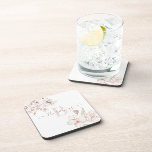 さくらんぼモノグラムのブロッサムプラスチックコースター コースター (右側)