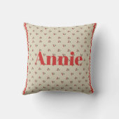 さくらんぼモノグラム名 クッション (裏面)