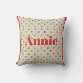 さくらんぼモノグラム名 クッション (正面)