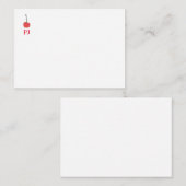 さくらんぼモノグラム ノートカード (正面/裏面)