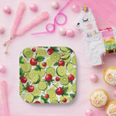 さくらんぼライム紙プレート ペーパープレート (パーティー)