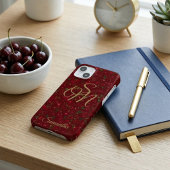 さくらんぼラックスウィズネーム&モノグラム Case-Mate iPhoneケース