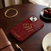 さくらんぼラックスウィズネーム&モノグラム Case-Mate iPhoneケース