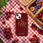 さくらんぼラックスウィズネーム&モノグラム Case-Mate iPhoneケース