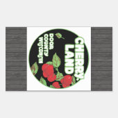 さくらんぼランドドアカウンティウィスコンシンヴィンテージ 長方形シール (正面)