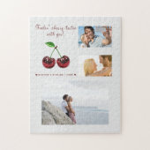 さくらんぼラヴパーソナライズされたバレンタインデーパズル ジグソーパズル (縦)
