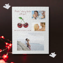 さくらんぼラヴパーソナライズされたバレンタインデーパズル