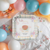 さくらんぼリトルかわいこちゃんパイパステルジンガムベビーシャワー ペーパープレート