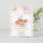 さくらんぼリトルかわいこちゃんパイパステルジンガムベビーシャワー 招待状 (スタンド正面)