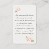 さくらんぼリース悔やみや弔慰メモリアルフォトカード 名刺 (裏面)