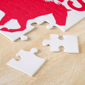 さくらんぼレッドは馬を愛する女の子 ジグソーパズル (側面)