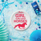 さくらんぼレッドは馬を愛する女の子 ペーパープレート (パーティー)