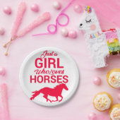 さくらんぼレッドは馬を愛する女の子 ペーパープレート (パーティー)