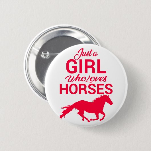 さくらんぼレッドは馬を愛する女の子 缶バッジ (正面&裏面)