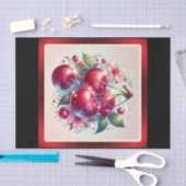 さくらんぼレッドキュートさくらんぼフローラガーリーピンク 薄葉紙 (クラフト)