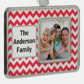 さくらんぼレッドシェブロン シルバープレートフレームオーナメント (右)