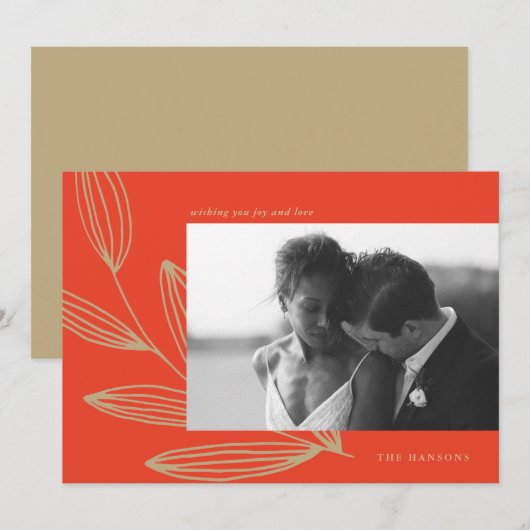 さくらんぼレッドスプラウト写真ホリデーカード シーズンカード (正面/裏面)