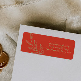 さくらんぼレッドスプラウト差出人住所ラベル ラベル