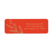 さくらんぼレッドスプラウト差出人住所ラベル ラベル (正面)