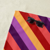 さくらんぼレッドバイオレットストライプビーチタオル ビーチタオル (インサイチュ)