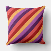 さくらんぼレッドバイオレットストライプ装飾用クッション クッション (裏面)