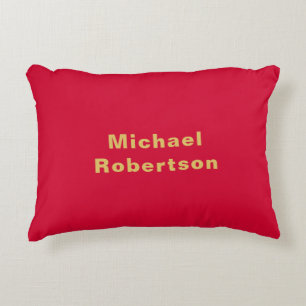 さくらんぼレッド金ゴールドカラープロフェッショナルトレンディー モダン アクセントクッション