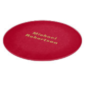 さくらんぼレッド金ゴールドカラープロフェッショナルトレンディー モダン カッティングボード (角)