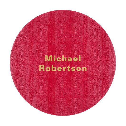 さくらんぼレッド金ゴールドカラープロフェッショナルトレンディー モダン カッティングボード (正面)